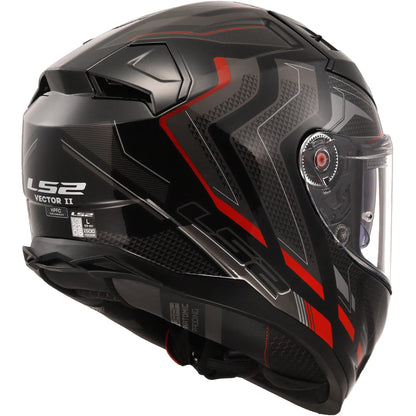 Casco LS2 FF811 Vector II Alizer - Negro/Rojo