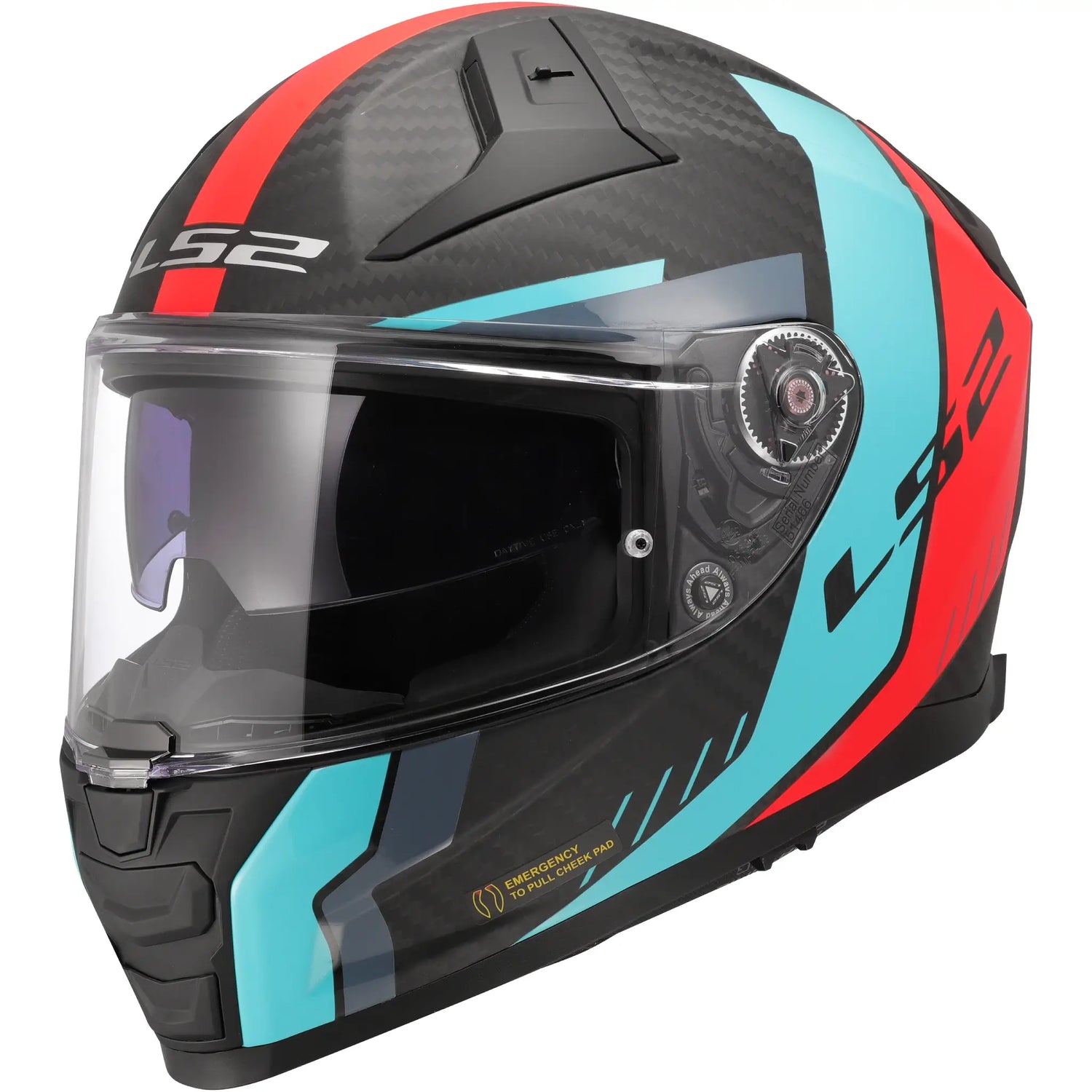 Casco LS2 FF811 Vector II Carbon Grid - Azul/Rojo