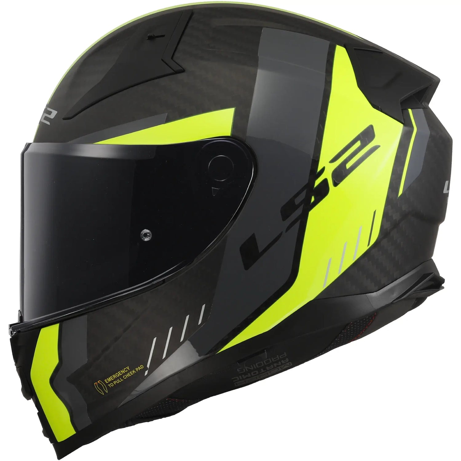 Casco LS2 FF811 Vector II Carbon Grid - Negro/Amarillo Mate