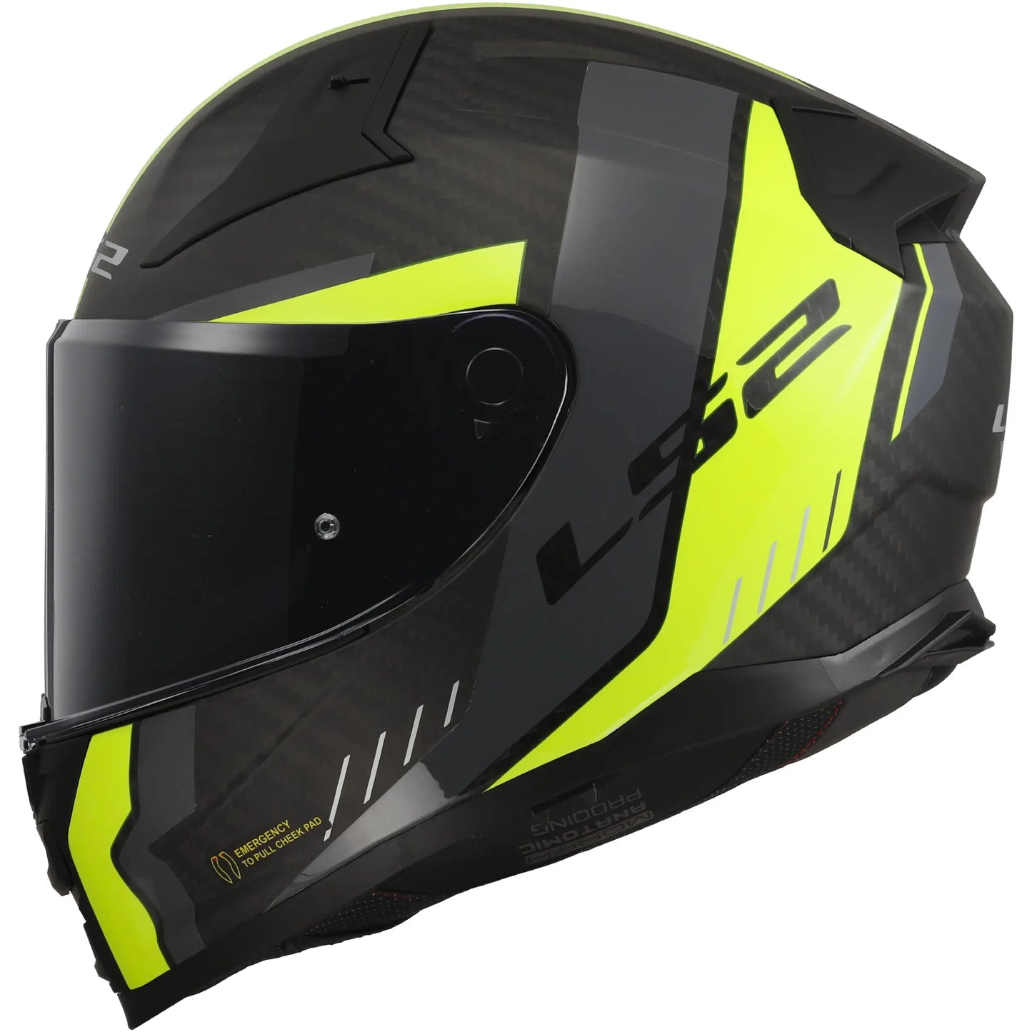 Casco LS2 FF811 Vector II Carbon Grid - Negro/Amarillo Mate