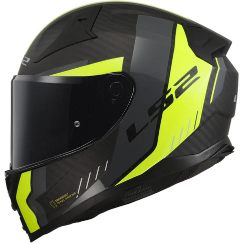 Casco LS2 FF811 Vector II Carbon Grid - Negro/Amarillo Mate