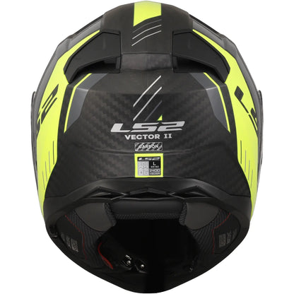 Casco LS2 FF811 Vector II Carbon Grid - Negro/Amarillo Mate