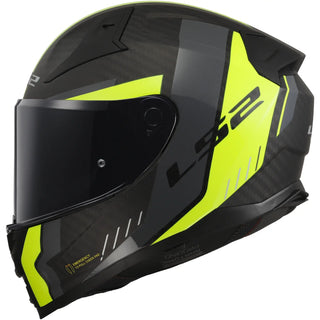 Casco LS2 FF811 Vector II Carbon Grid - Negro/Amarillo Mate