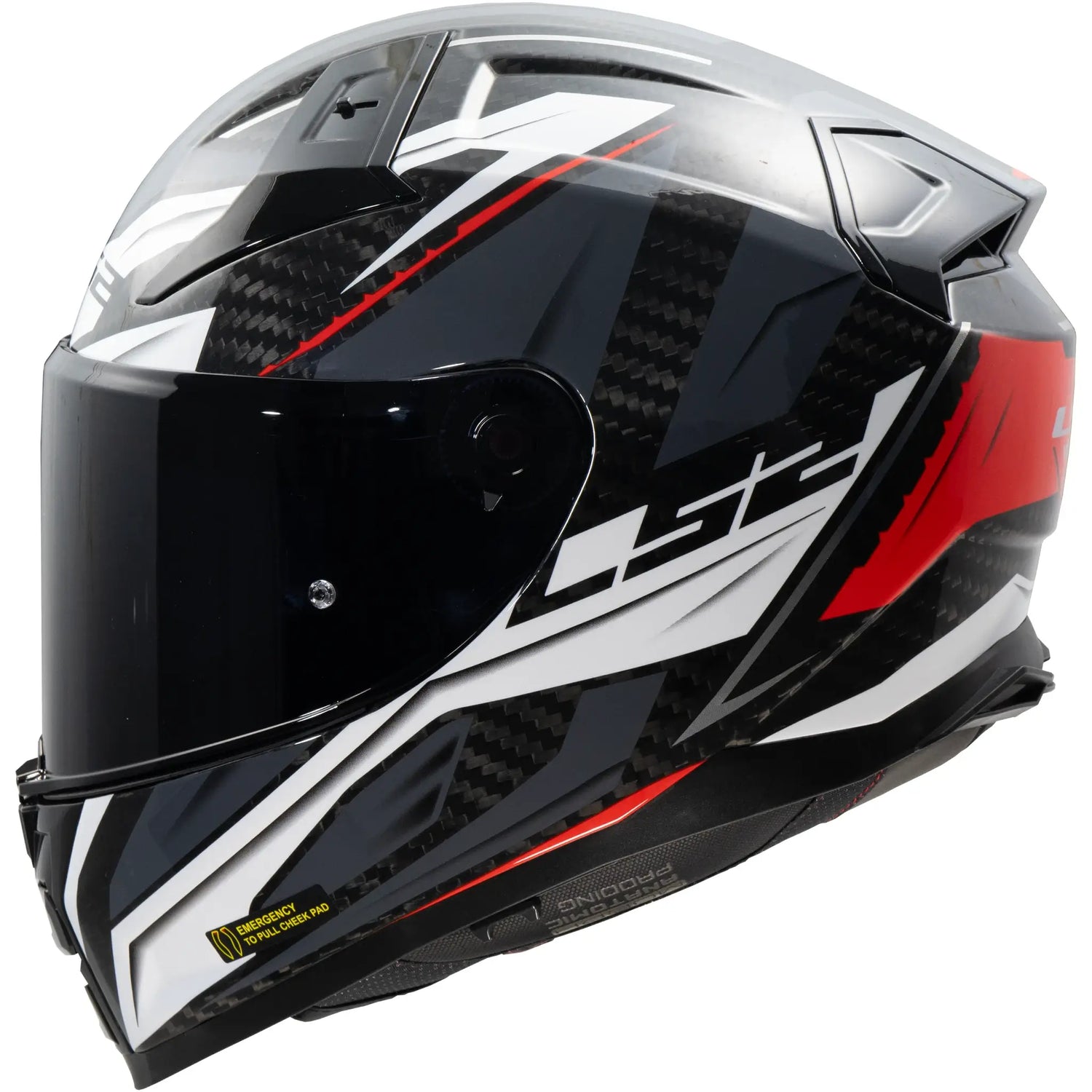 Casco LS2 FF811 Vector II Carbon Savage - Negro/Blanco/Rojo