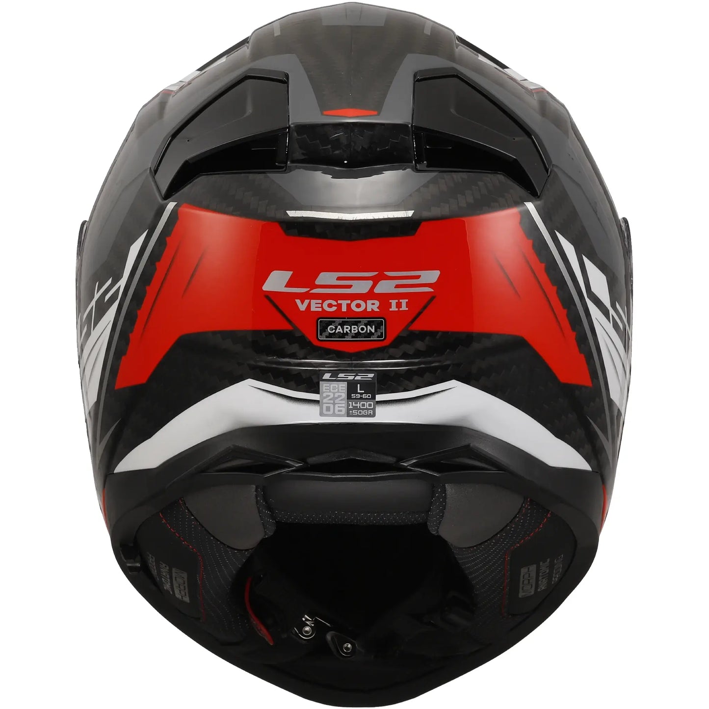 Casco LS2 FF811 Vector II Carbon Savage - Negro/Blanco/Rojo