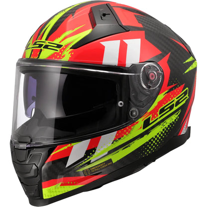 Casco LS2 FF811 Vector II Carbon Tantic - Rojo/Amarillo Brillo