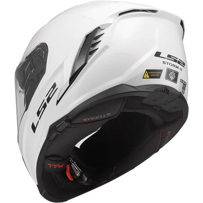 Casco LS2 FF818 Storm III Solid - Blanco Brillo