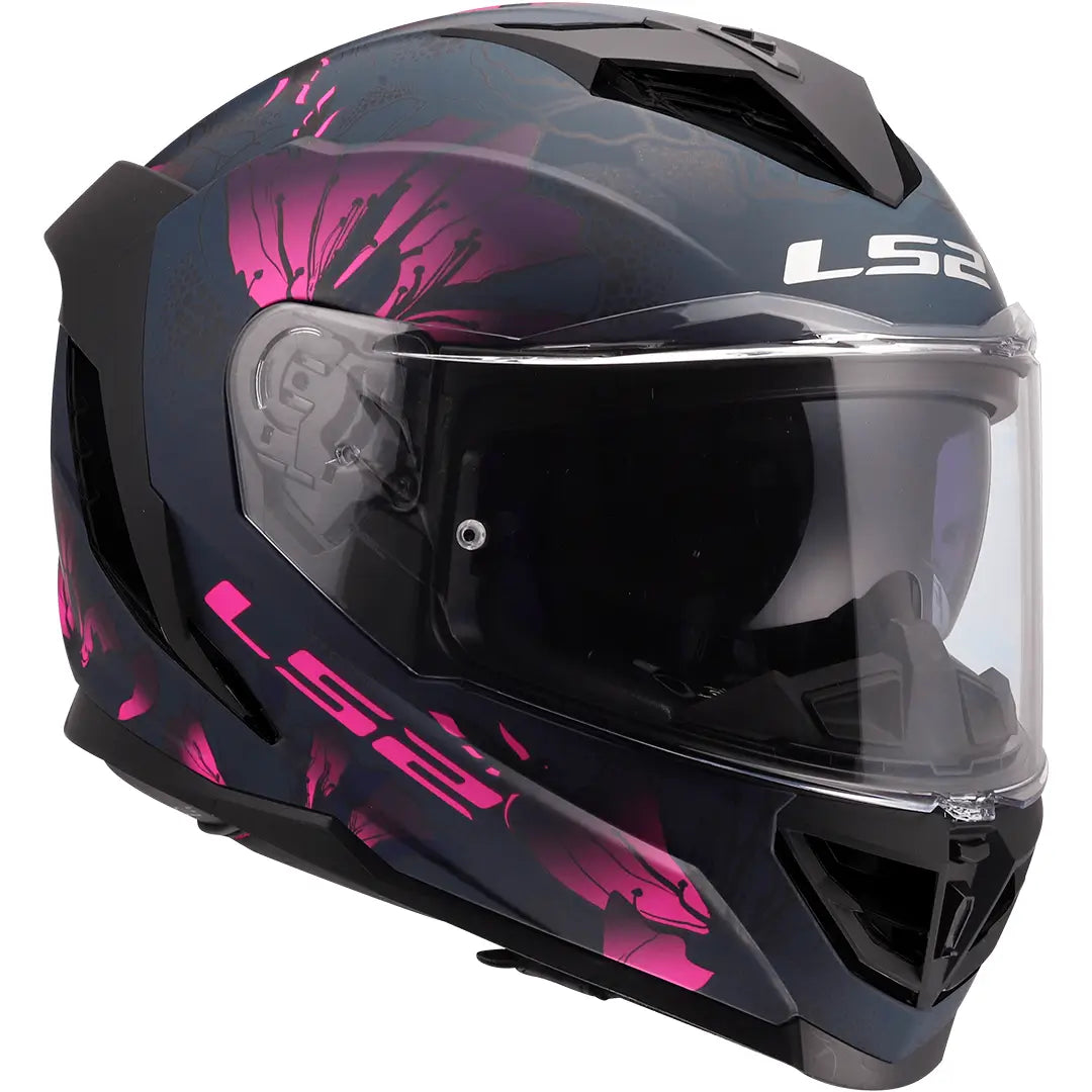 Casco LS2 FF818 Storm III Burst - Negro/Rosa Mate