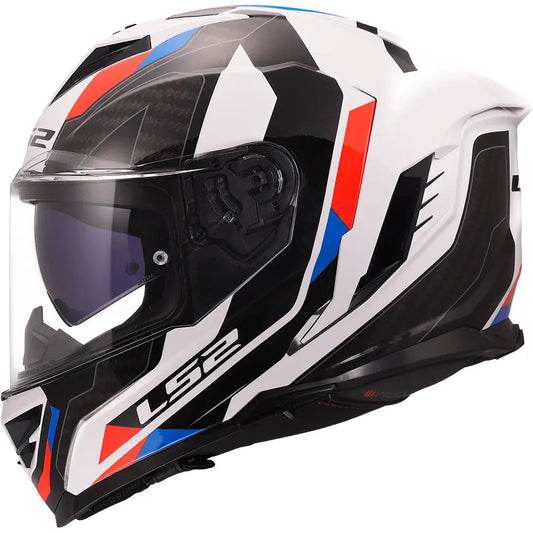 LS2 FF818 Storm III Sporty Helmet - White/Blue/Red
