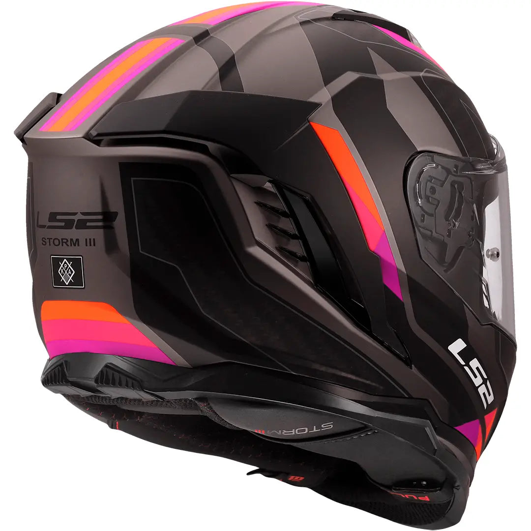 Casque LS2 FF818 Storm III Sporty - Gris/Lilas Mat