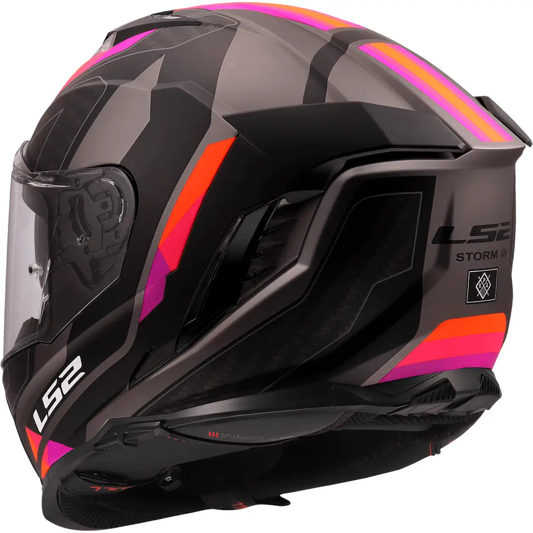 Casque LS2 FF818 Storm III Sporty - Gris/Lilas Mat