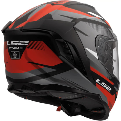 Casco LS2 FF818 Storm III Komai - Negro/Rojo Mate