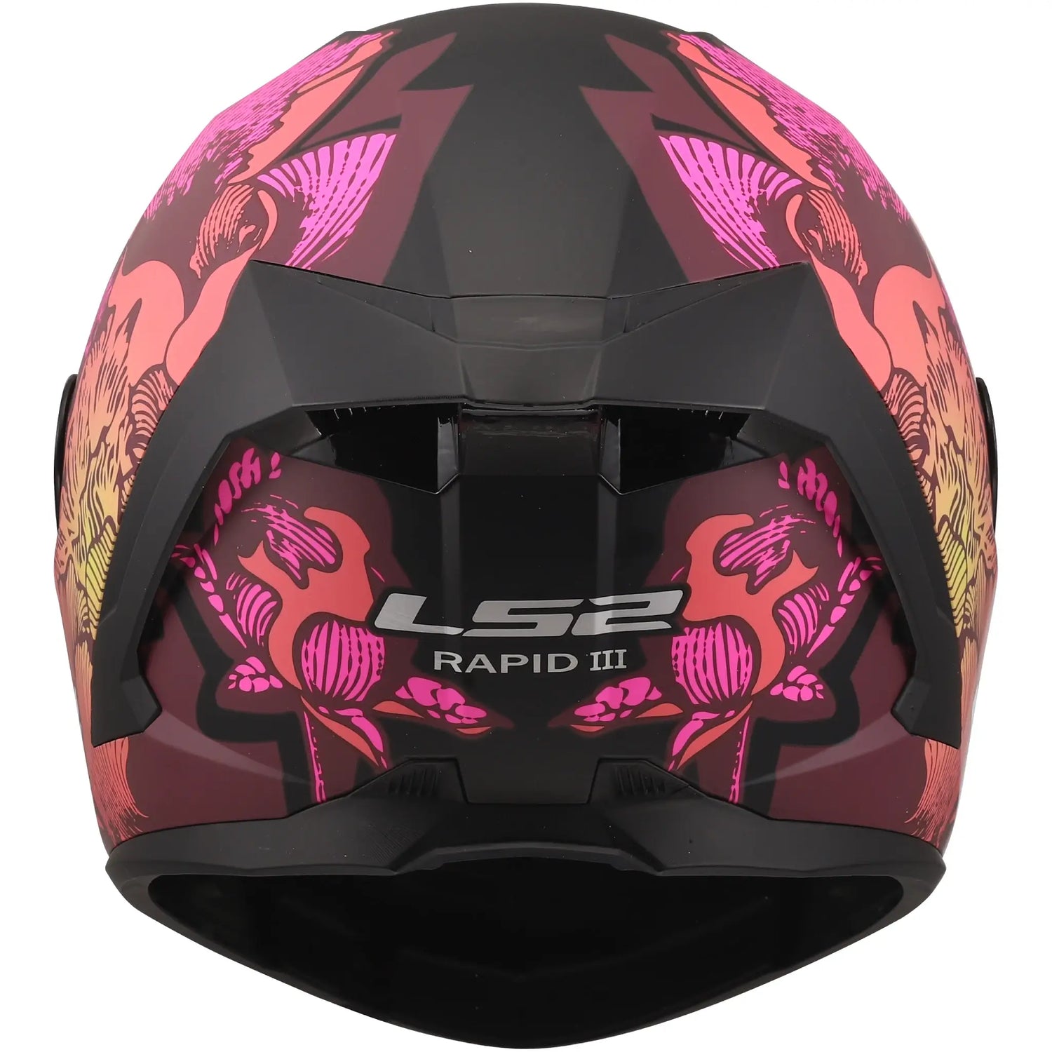 Casco LS2 FF820 Rapid III Poppies II - Negro/Rosa Mate