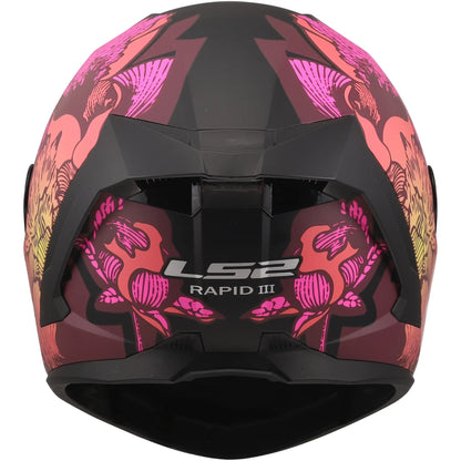 Casco LS2 FF820 Rapid III Poppies II - Negro/Rosa Mate