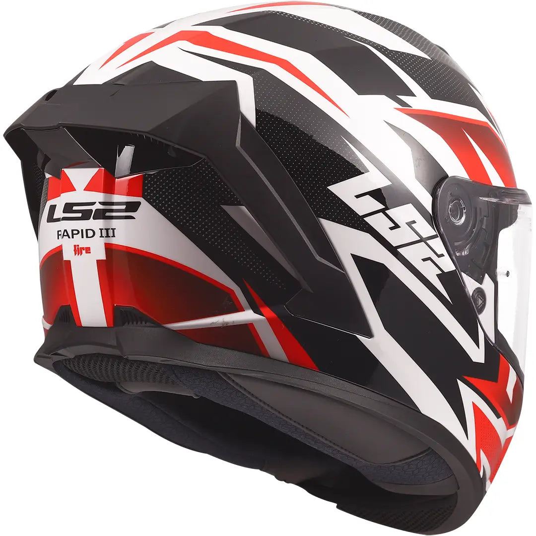 LS2 FF820 Rapid III Xtrem Helmet - Black/White/Red Gloss