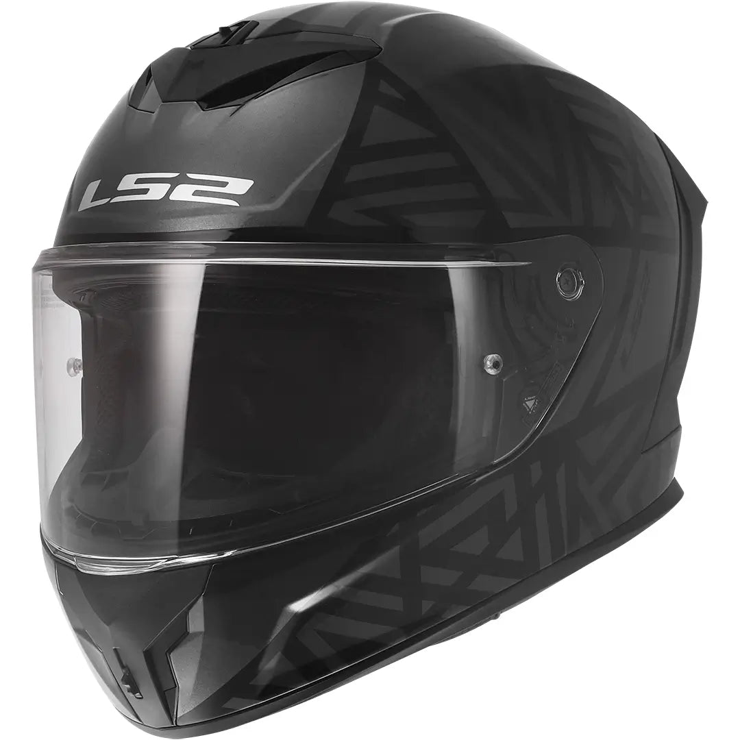 Casco LS2 FF820 Rapid III Labyrinth - Negro/Gris Brillo