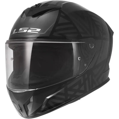 Casco LS2 FF820 Rapid III Labyrinth - Negro/Gris Brillo