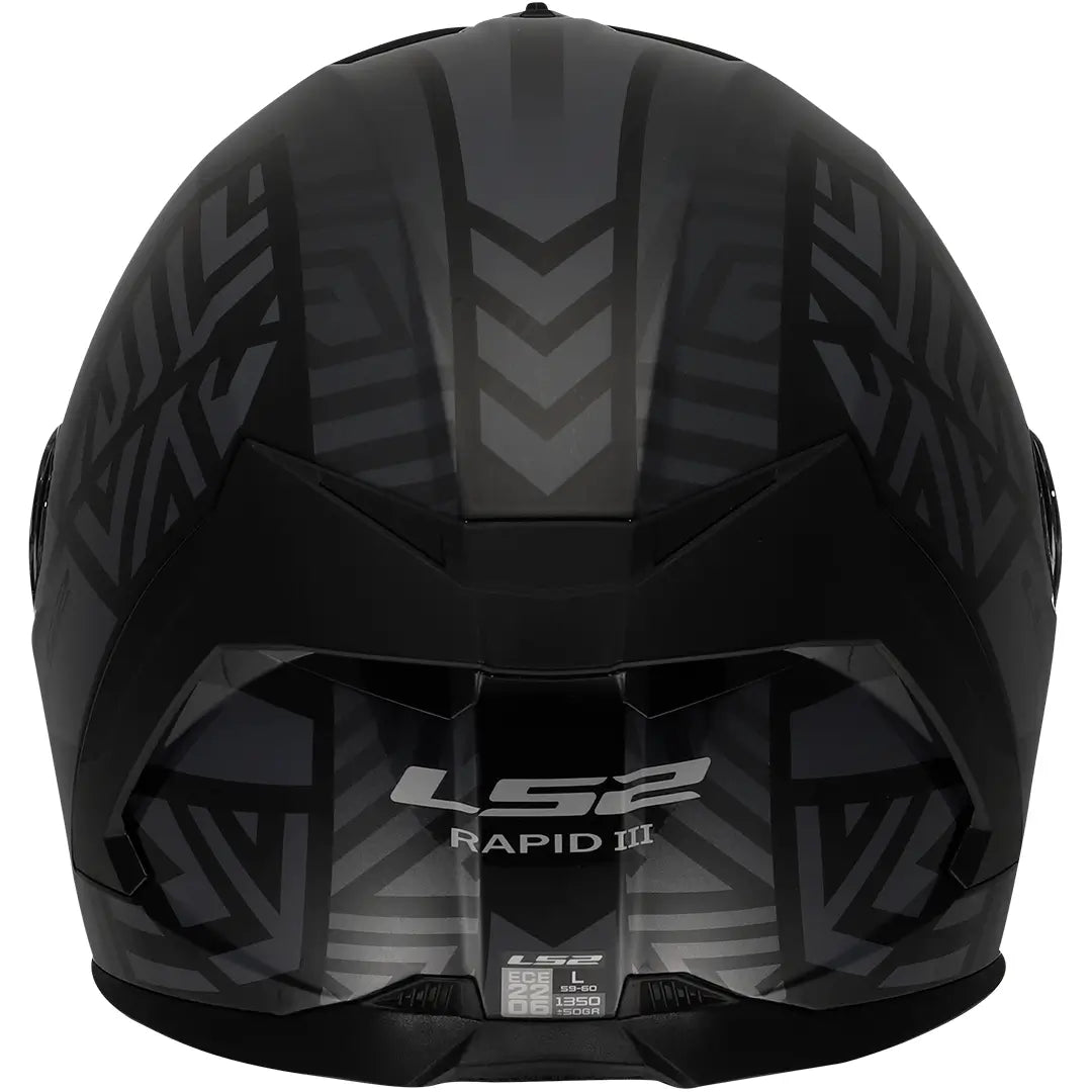 Casco LS2 FF820 Rapid III Labyrinth - Negro/Gris Brillo