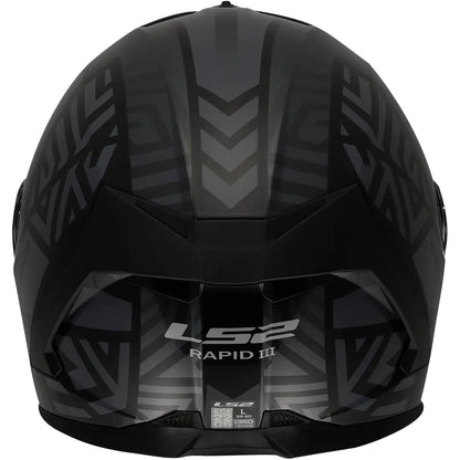 Casco LS2 FF820 Rapid III Labyrinth - Negro/Gris Brillo