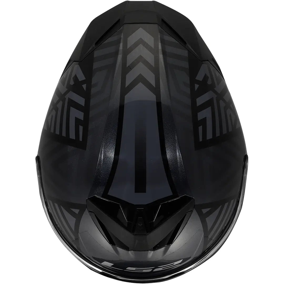 Casco LS2 FF820 Rapid III Labyrinth - Negro/Gris Brillo
