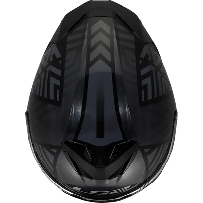 Casco LS2 FF820 Rapid III Labyrinth - Negro/Gris Brillo