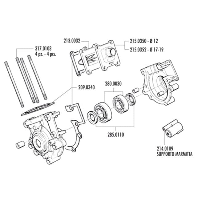 Carter completo MBK 51 Polini