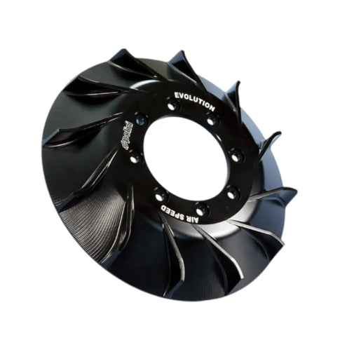 Ventilateur CNC Vespa small frame 8 vis noir Vespa Polini