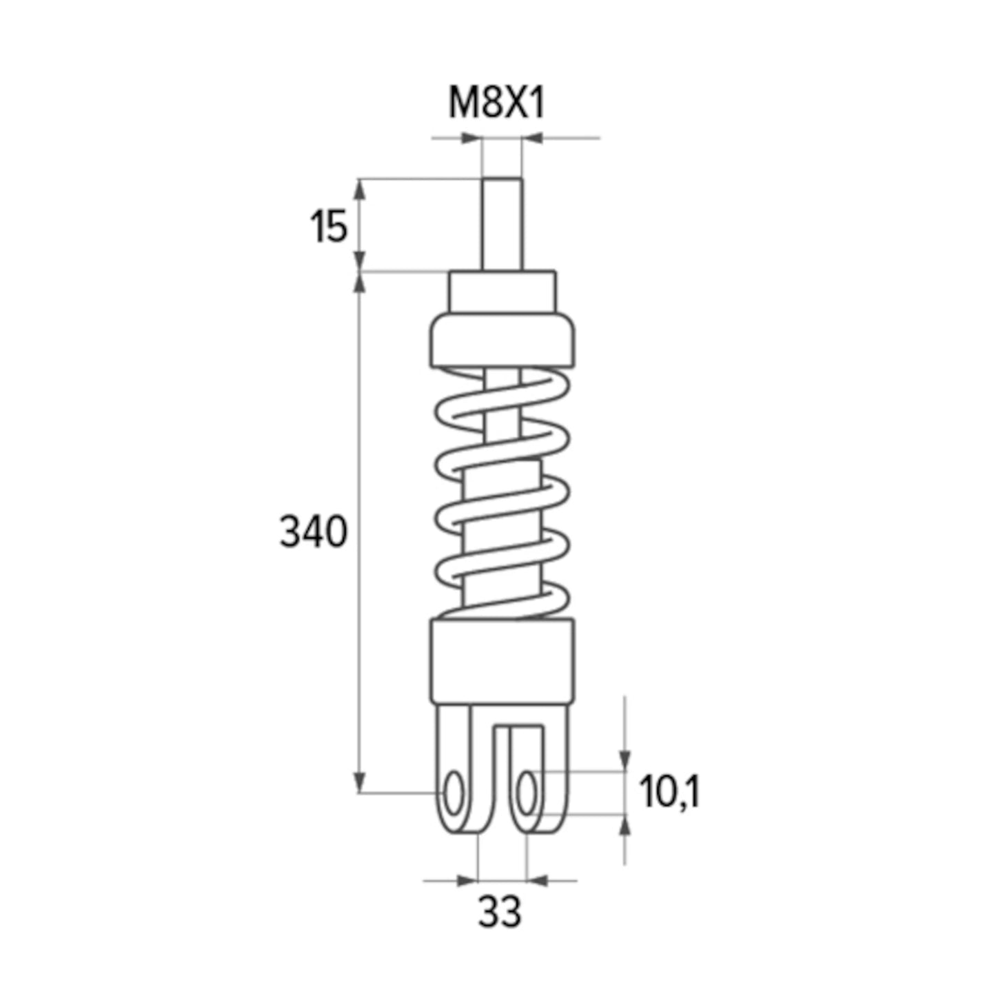 Amortiguador trasero Vespa ET 2 / LX / ET 4 50cc Polini