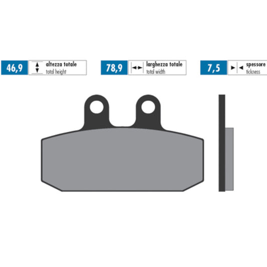 Pastillas de freno delanteras Yamaha DT / DTZ 125cc For Race Polini - orgánicas 174.0026