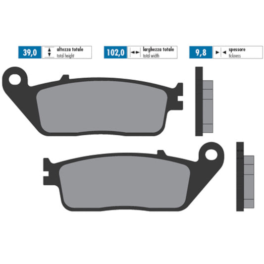 Pastillas de freno Honda SH / Yamaha X-Max 125/150cc For Race Polini - orgánicas 174.0071