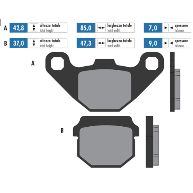 Pastillas de freno Peugeot scooter For Race Polini - orgánicas 174.0074