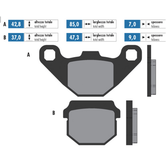 Pastillas de freno Peugeot scooter For Race Polini - orgánicas 174.0074