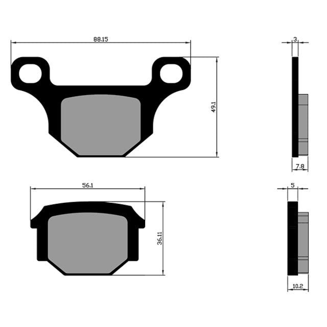Pastillas de freno Aprilia RS4 / Derbi GPR For Race Polini - orgánicas 174.0187