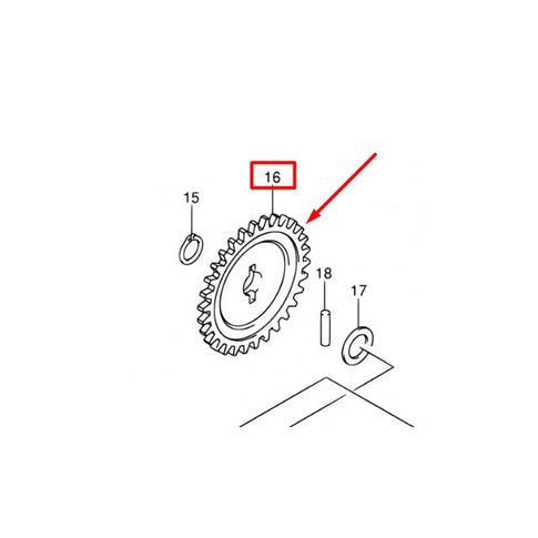 Piñón bomba de agua Suzuki DRZ 400 17461-29F00-000