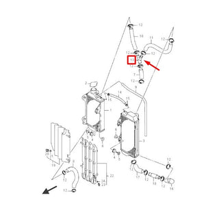 Acople Y tubo refrigerante Suzuki RMZ 250 / 450 17856-28H00