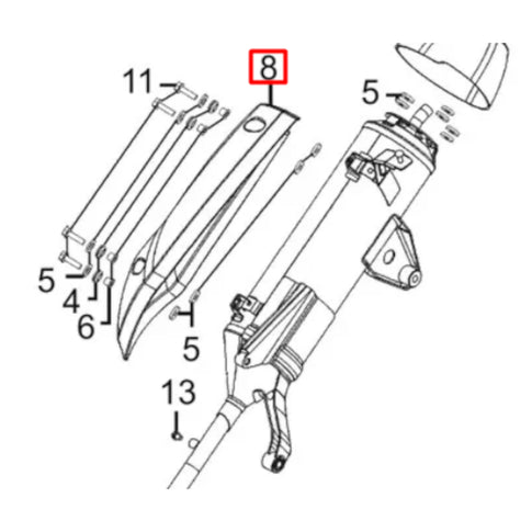 Exhaust protection Kymco Agility 125/150 16" wheel euro 3-4 