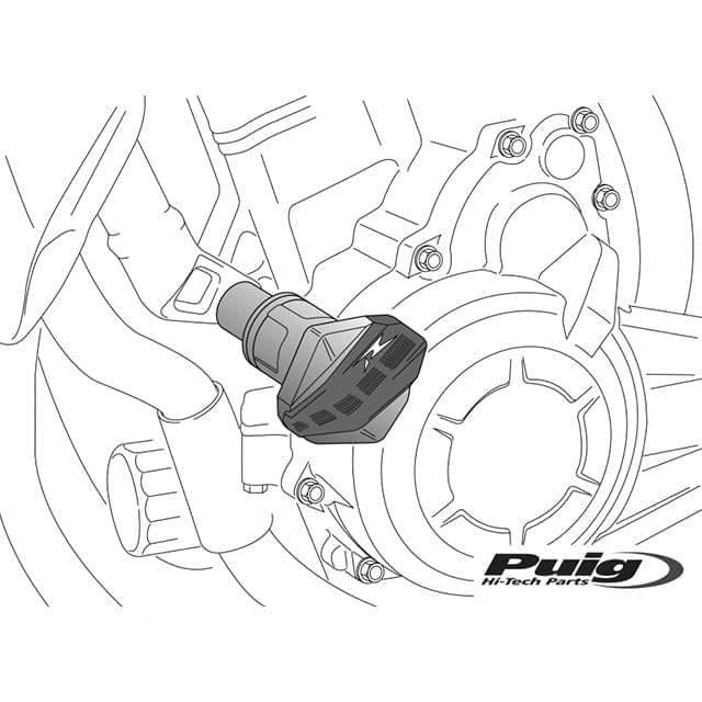 Protectores de motor R19 Kawasaki Z750 / Z1000 Puig 1860N