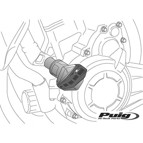 Protectores de motor R19 Kawasaki Z750 / Z1000 Puig 1860N