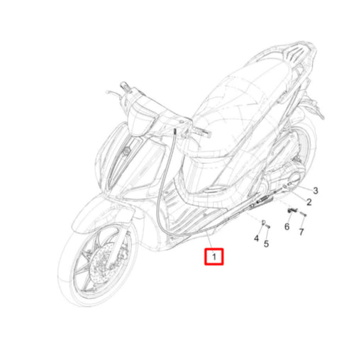 Cable de freno trasero Piaggio Liberty 125 Iget 4T 3V 15-19 1C005815