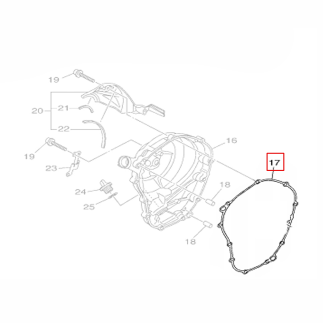 Junta tapa de embrague lado carter Yamaha MT-09 850 1RC154610000