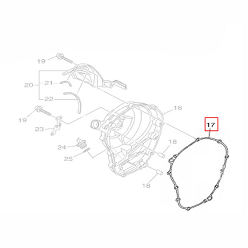 Junta tapa de embrague lado carter Yamaha MT-09 850 1RC154610000