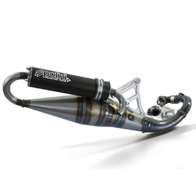 Polini Team 4 70cc Peugeot Horizontal Exhaust