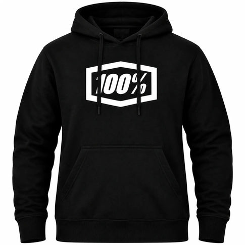 Sudadera 100% Icon Pullover Hoodie Fleece - Negro