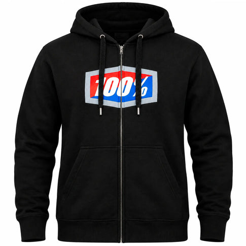 Sudadera 100% Official Zip Hoodie Fleece - Negro