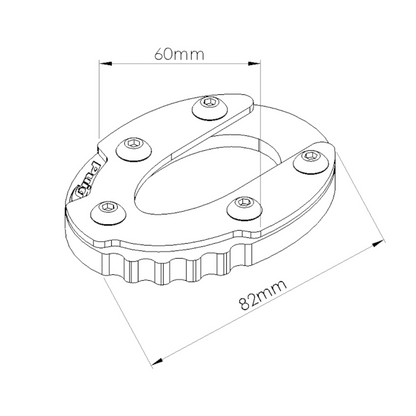 Extensión base caballete Kawasaki Z650 / Z900 17-21 Puig