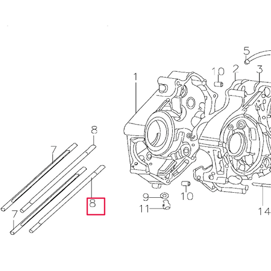 Espárrago cilindro tipo B Pitbike motor 150-3/E 150-5 YX 206M002