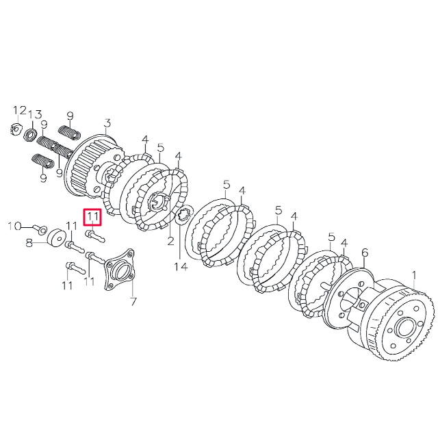 Tornillo muelle embrague Pitbike motor 150-3 150-5 YX 208-9-11