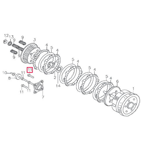 Tornillo muelle embrague Pitbike motor 150-3 150-5 YX 208-9-11