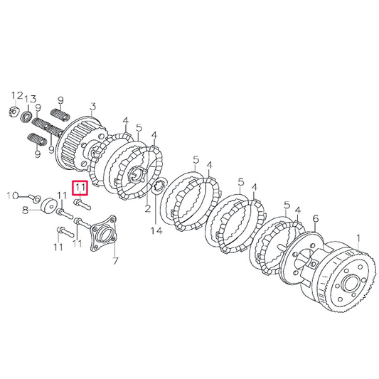 Tornillo muelle embrague Pitbike motor 150-3 150-5 YX 208-9-11