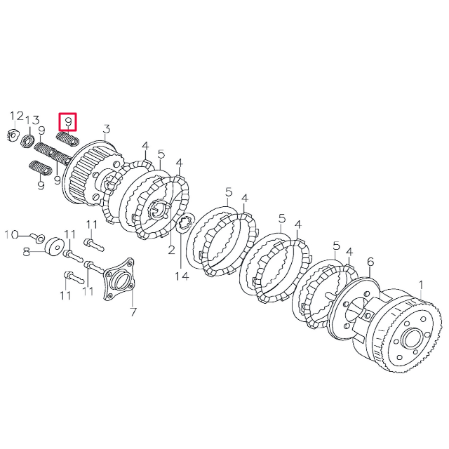 Muelle embrague Pitbike motor 150-3 150-5 YX 208-9-9